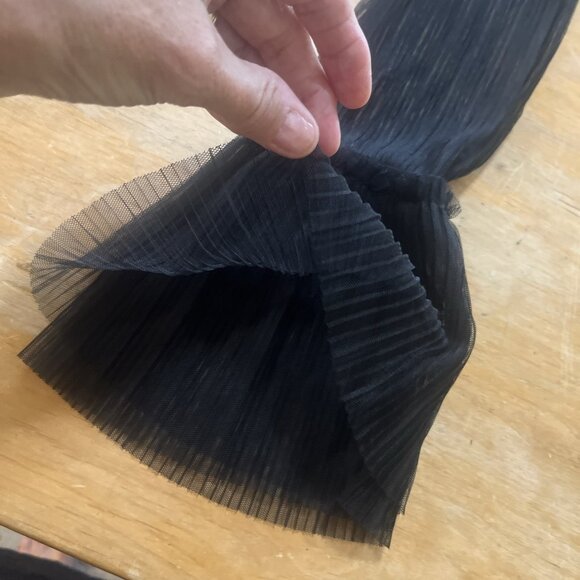 Thalia Sodi Womens Top Pullover Sheer Long Sleeves Black Sz L NEW Mock Neck Goth - Picture 8 of 13